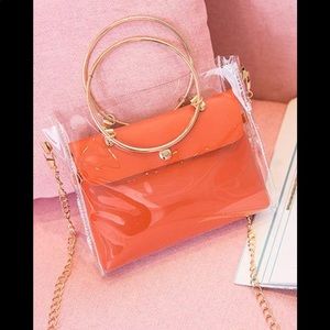 Transparent 2 Piece Chain Bag